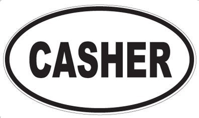 CASHER - Oval Sticker
