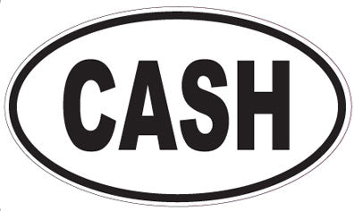 CASH - Oval Sticker
