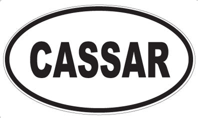 CASSAR - Oval Sticker