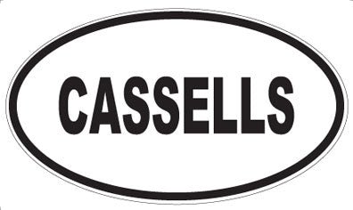 CASSELLS - Oval Sticker