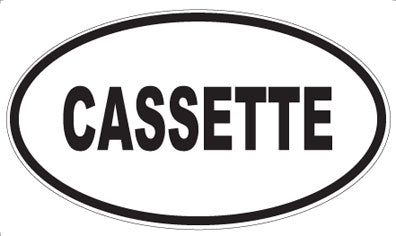 CASSETTE - Oval Sticker