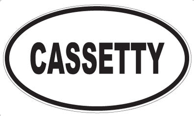 CASSETTY - Oval Sticker