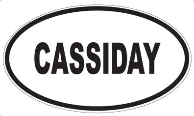 CASSIDAY - Oval Sticker