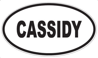 CASSIDY - Oval Sticker