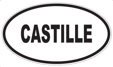 CASTILLE - Oval Sticker