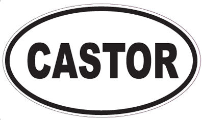 CASTOR - Oval Sticker