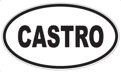 CASTRO - Oval Magnet