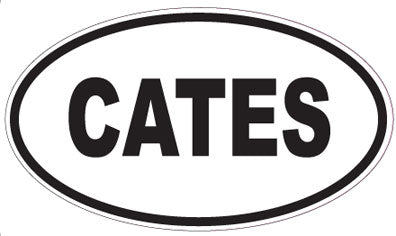 CATES - Oval Sticker