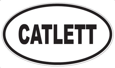 CATLETT - Oval Sticker