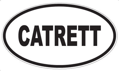 CATRETT - Oval Sticker