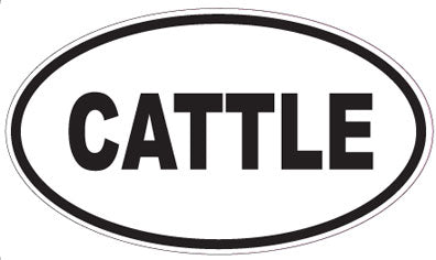 CATTLE - Oval Sticker