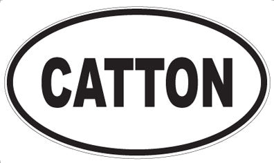 CATTON - Oval Sticker