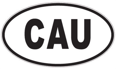 CAU - 3 Letter Initials Oval Sticker