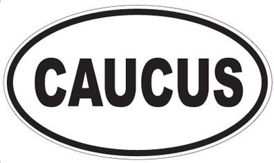 CAUCUS - Oval Sticker