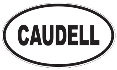 CAUDELL - Oval Sticker