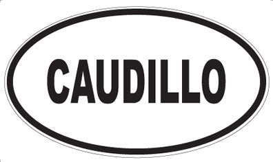 CAUDILLO - Oval Sticker