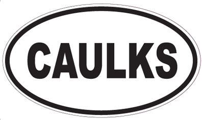 CAULKS - Oval Sticker
