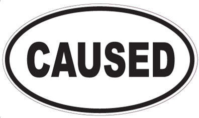 CAUSED - Oval Sticker