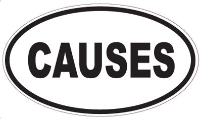 CAUSES - Oval Sticker