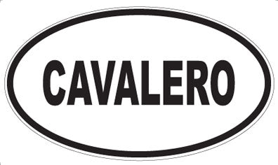 CAVALERO - Oval Sticker