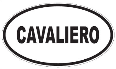 CAVALIERO - Oval Sticker