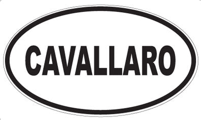 CAVALLARO - Oval Sticker