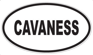 CAVANESS - Oval Sticker