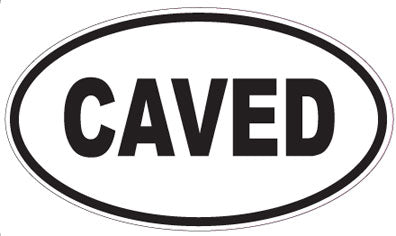 CAVED - Oval Sticker