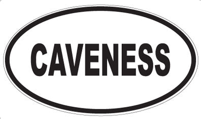 CAVENESS - Oval Sticker