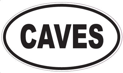 CAVES - Oval Magnet