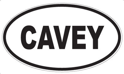 CAVEY - Oval Sticker