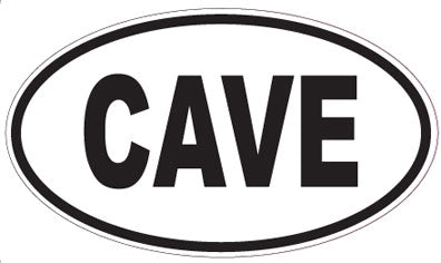 CAVE - Oval Sticker