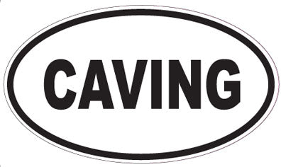 CAVING - Oval Sticker