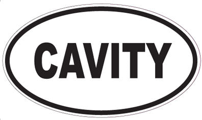 CAVITY - Oval Sticker
