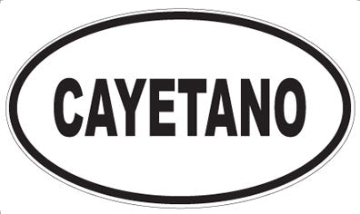CAYETANO - Oval Sticker