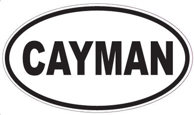 CAYMAN - Oval Sticker