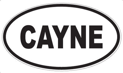 CAYNE - Oval Sticker