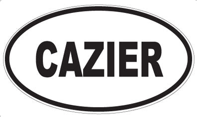 CAZIER - Oval Sticker