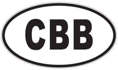 CBB - 3 Letter Initials Oval Sticker