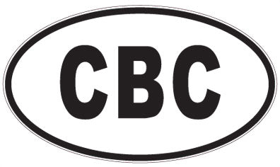 CBC - 3 Letter Initials Oval Sticker