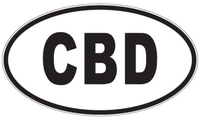 CBD - 3 Letter Initials Oval Sticker