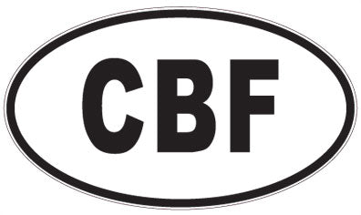 CBF - 3 Letter Initials Oval Sticker
