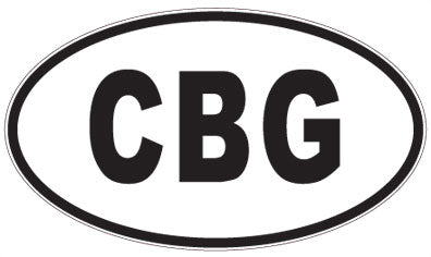 CBG - 3 Letter Initials Oval Sticker