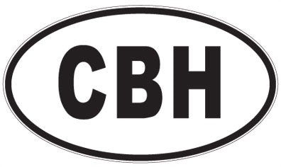 CBH - 3 Letter Initials Oval Sticker