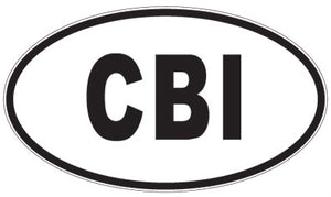 CBI - 3 Letter Initials Oval Sticker