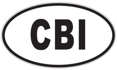 CBI - 3 Letter Initials Oval Magnet