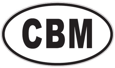 CBM - 3 Letter Initials Oval Sticker