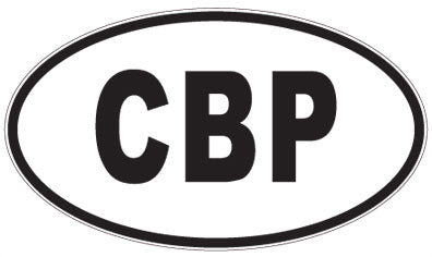 CBP - 3 Letter Initials Oval Sticker