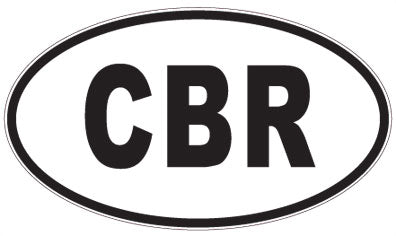 CBR - 3 Letter Initials Oval Sticker