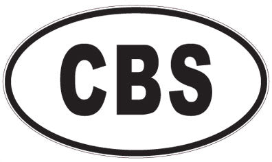 CBS - 3 Letter Initials Oval Sticker